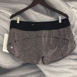 Lululemon Speed Up Short 2.5" size 10 NWT‎ Heather Lux Multi Black